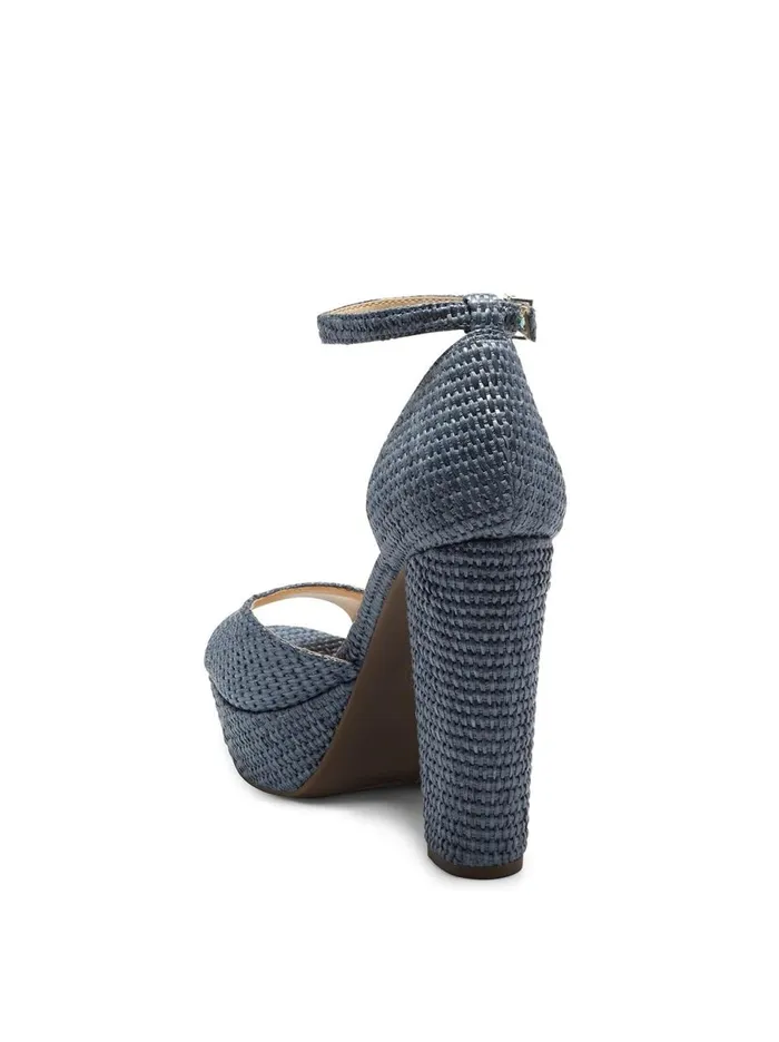 Women Sandals Jessica Simpson Pisila Platform Sandal In Blue Woven Ash Blue