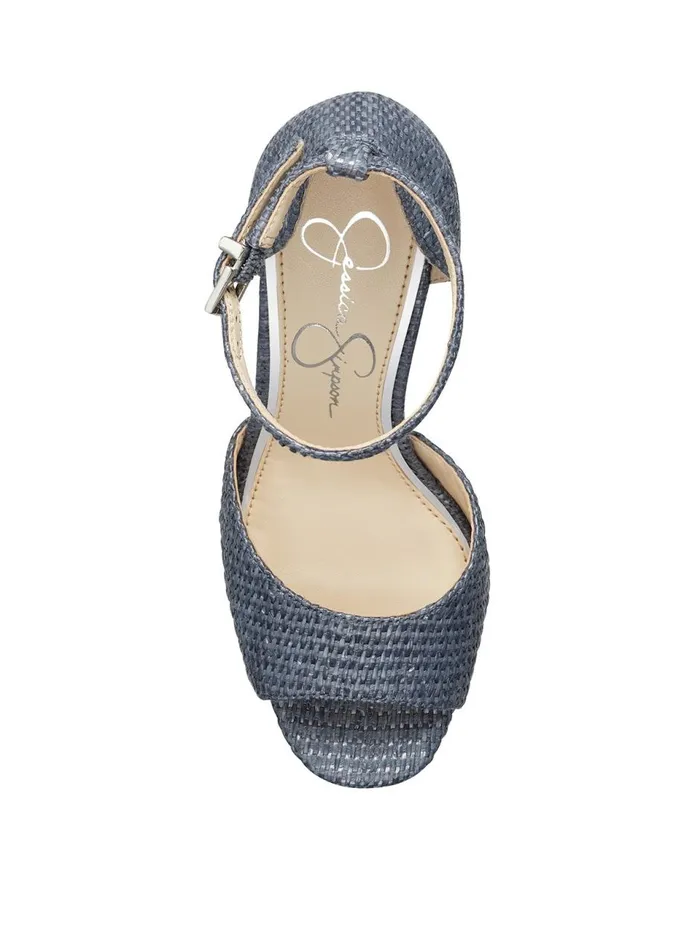 Women Sandals Jessica Simpson Pisila Platform Sandal In Blue Woven Ash Blue