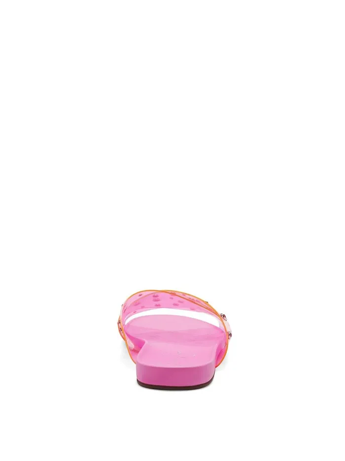Women Sandals Jessica Simpson Tislie Slide In Pink Pink And Pink Stones