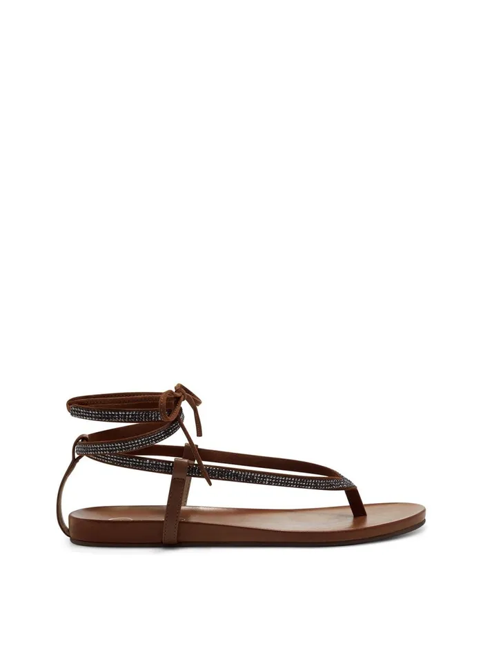 Women Sandals Jessica Simpson Tylia Thong Flat In Caramel Caramel