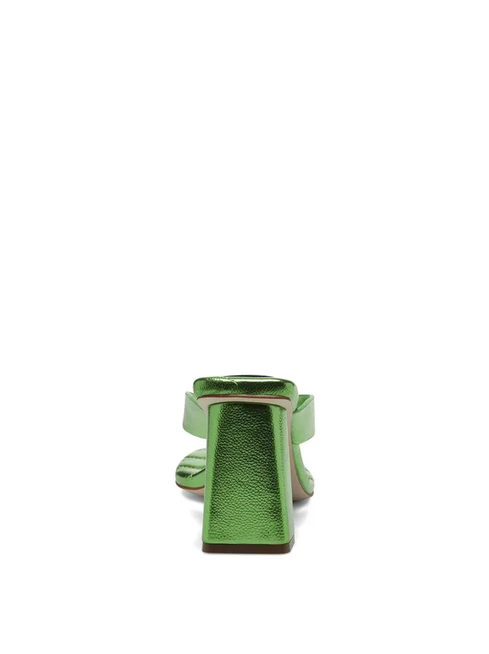 Women Sandals Jessica Simpson Zayde Thong Slide In Green Metal Green