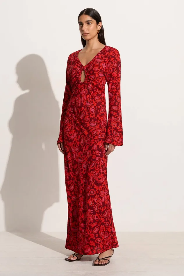 Women Santino Maxi Dress Selcetta Paisley Red Faithfull The Brand Dresses Women Santino Maxi Dress Selcetta Paisley Red Faithfull The Brand Dresses