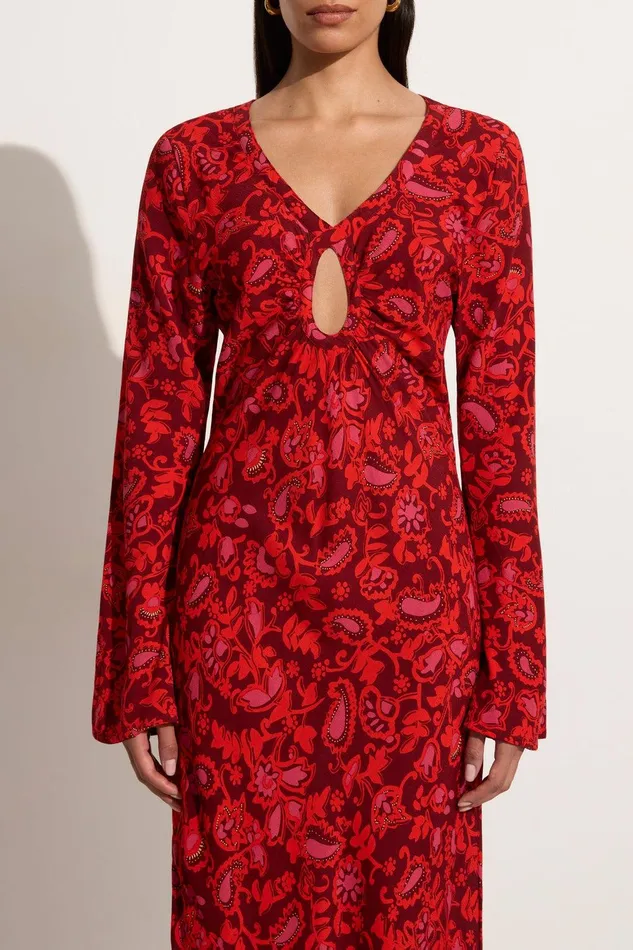 Women Santino Maxi Dress Selcetta Paisley Red Faithfull The Brand Dresses Women Santino Maxi Dress Selcetta Paisley Red Faithfull The Brand Dresses