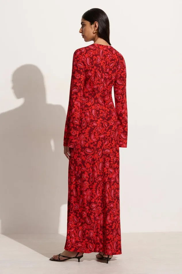 Women Santino Maxi Dress Selcetta Paisley Red Faithfull The Brand Dresses Women Santino Maxi Dress Selcetta Paisley Red Faithfull The Brand Dresses