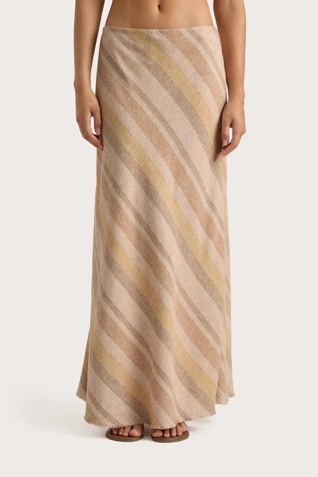 Women Sao Paulo Skirt Terracotta Stripe Faithfull The Brand Skirts and Shorts Women Sao Paulo Skirt Terracotta Stripe Faithfull The Brand Skirts and Shorts