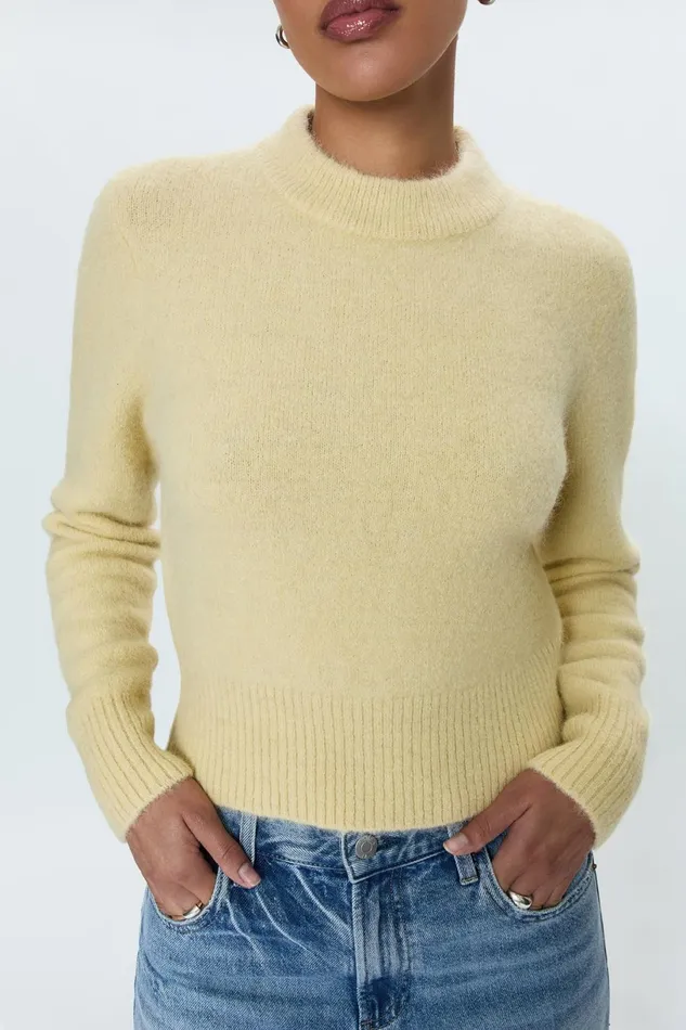 Women Sara Sweater 8211 Soft Yellow Pistola Denim Sweaters and Knits