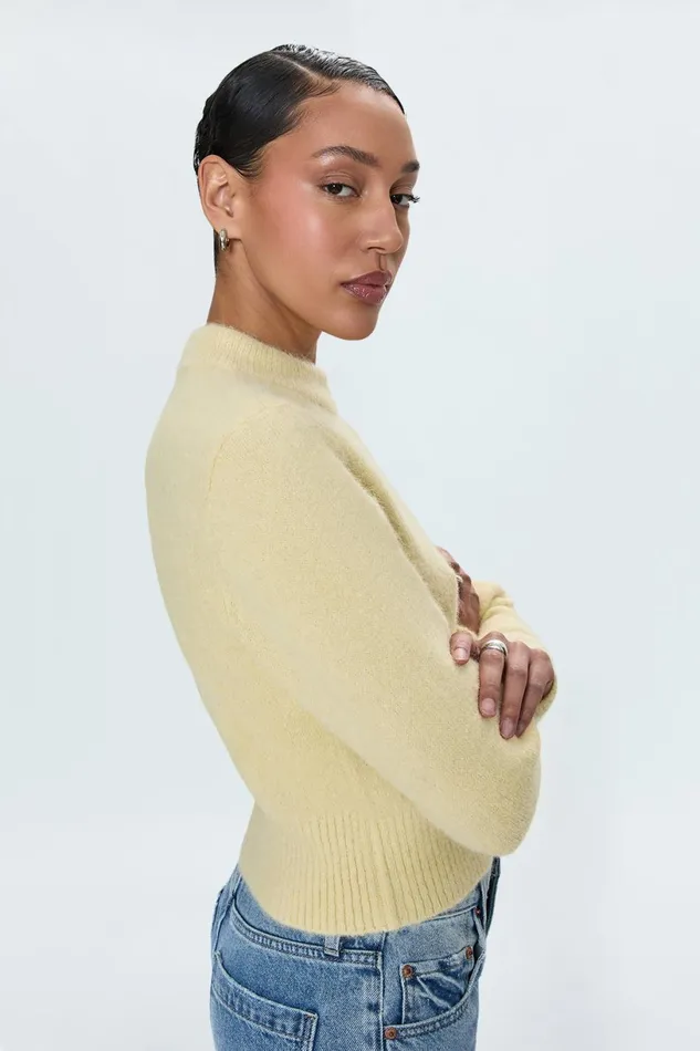 Women Sara Sweater 8211 Soft Yellow Pistola Denim Sweaters and Knits