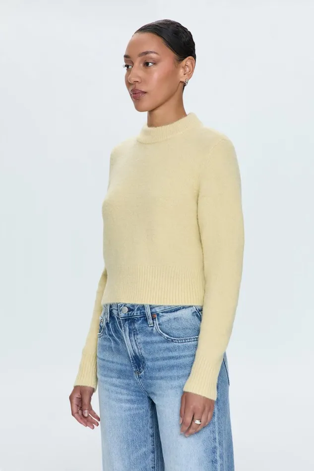 Women Sara Sweater 8211 Soft Yellow Pistola Denim Sweaters and Knits