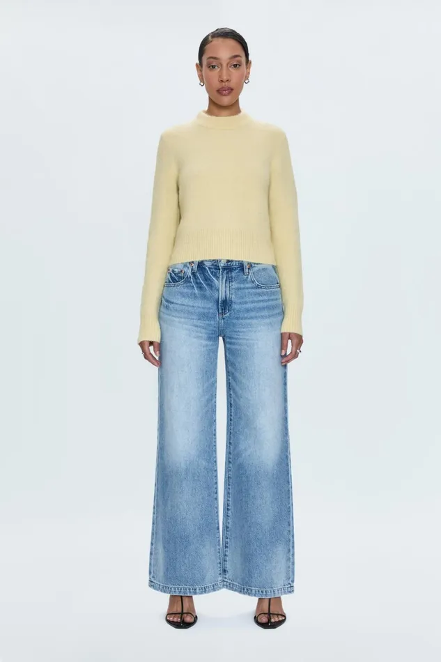Women Sara Sweater 8211 Soft Yellow Pistola Denim Sweaters and Knits