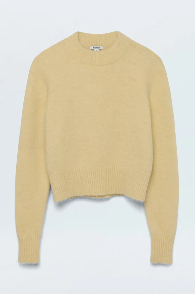 Women Sara Sweater 8211 Soft Yellow Pistola Denim Sweaters and Knits