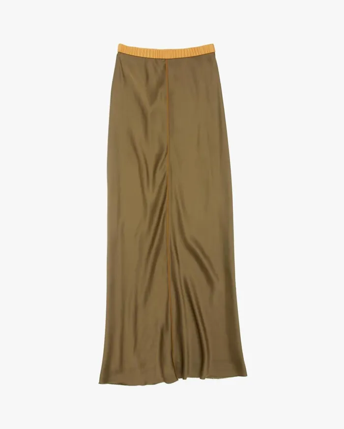 Women Satin Slip Skirt Dark Resin Helmut Lang Dresses and Skirts