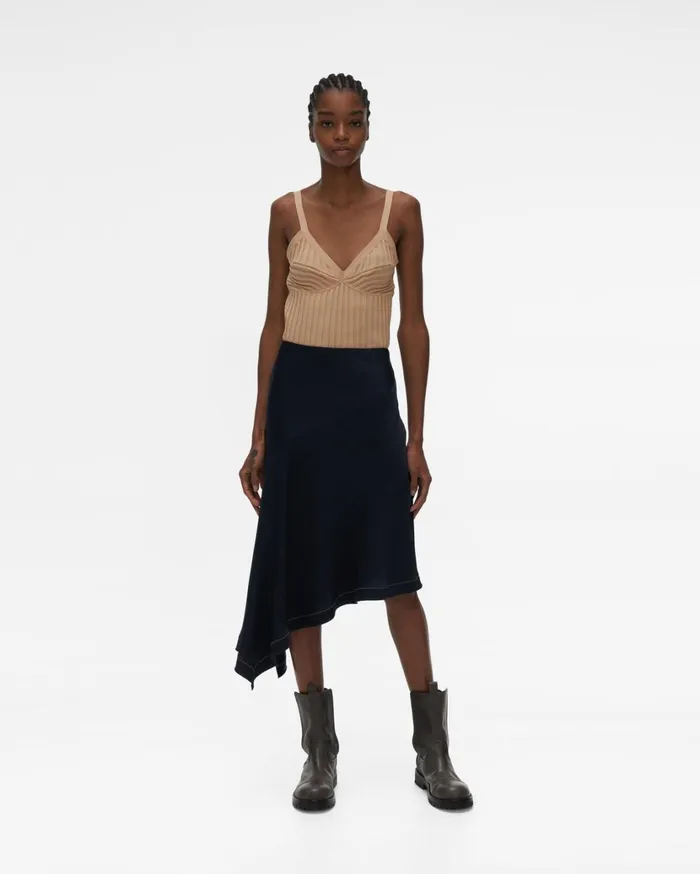 Women Scarf Slip Skirt Patrol Navy Helmut Lang Skirts
