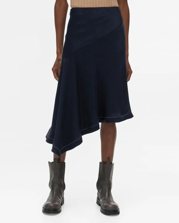 Women Scarf Slip Skirt Patrol Navy Helmut Lang Skirts