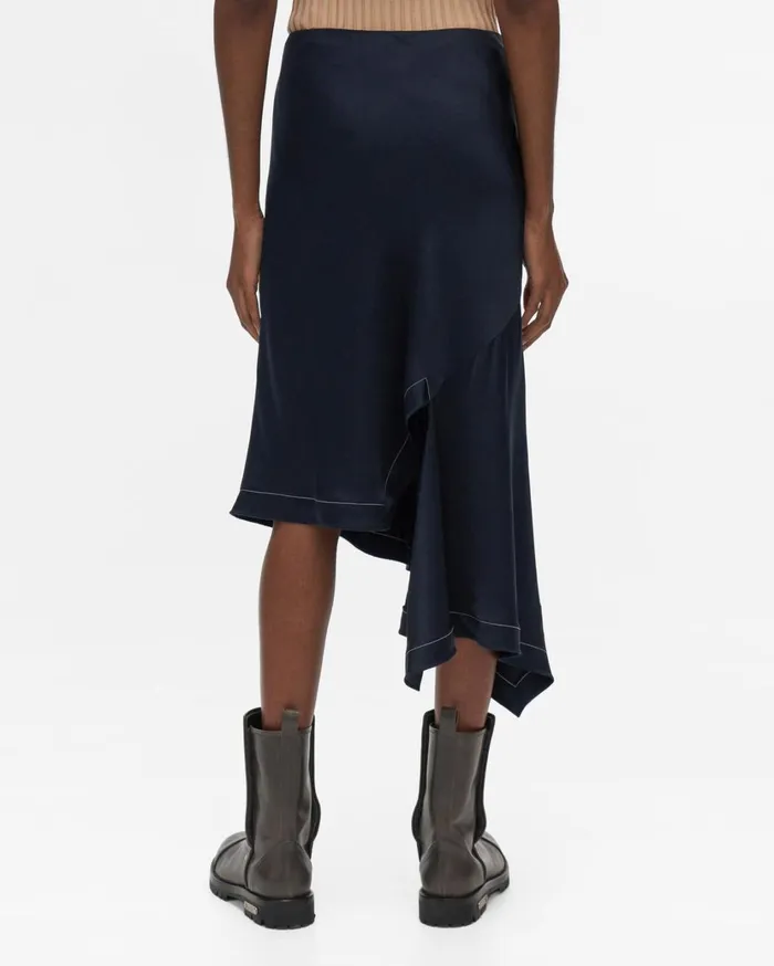 Women Scarf Slip Skirt Patrol Navy Helmut Lang Skirts