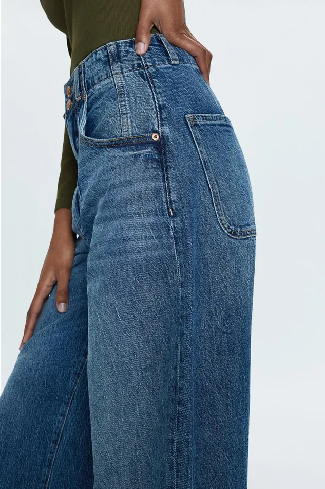 Women Scarlett High Rise Wide Jean 8211 District Pistola Denim Denim