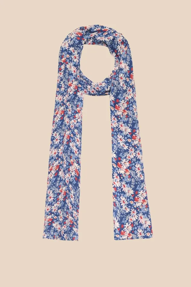 Women Scarves RIXO Julien Blue Daisy Trail