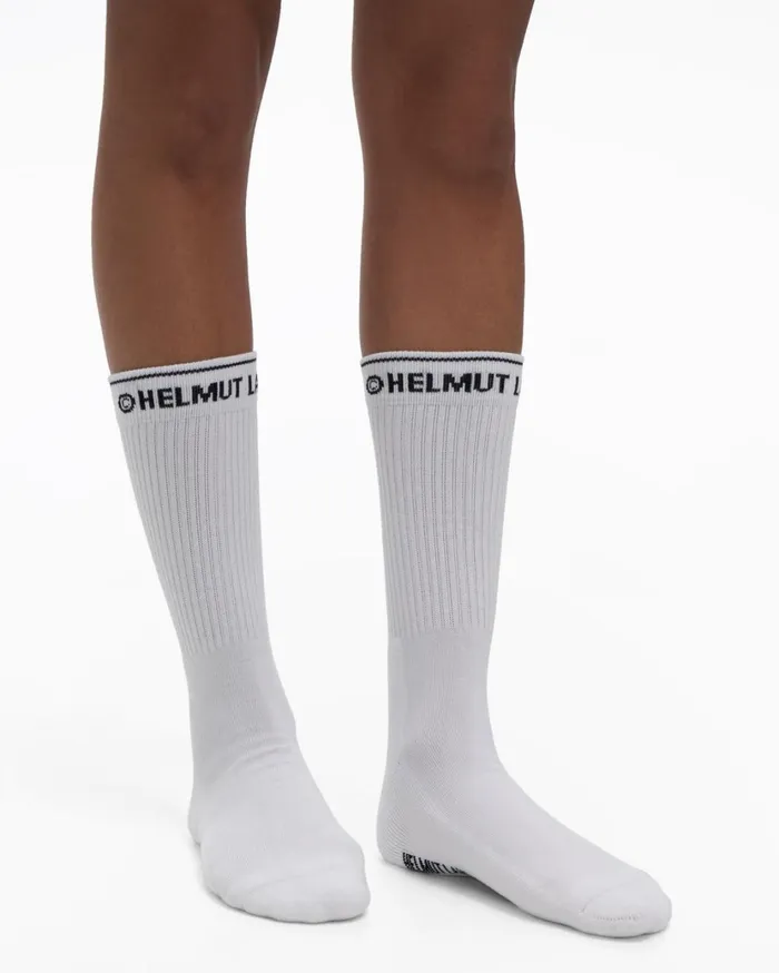 Women School Socks White Helmut Lang Socks