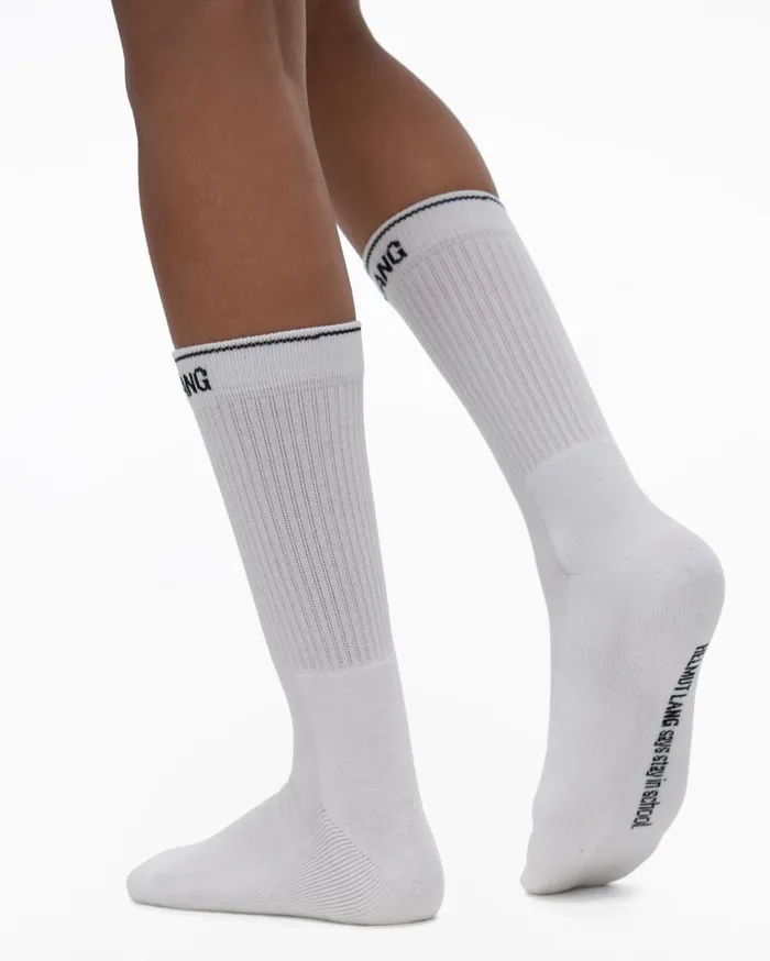 Women School Socks White Helmut Lang Socks