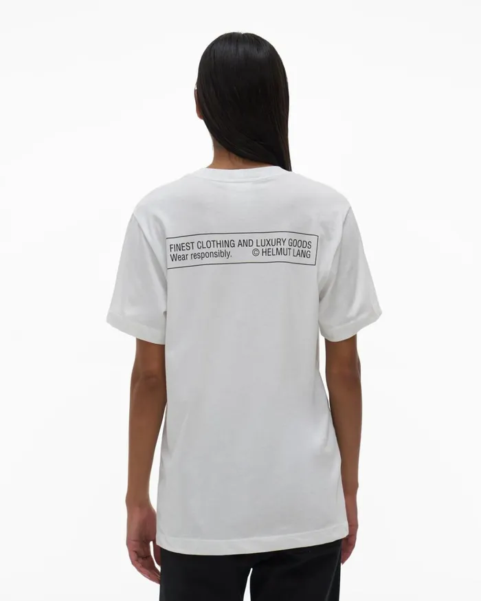 Women School Tee Chalk White Helmut Lang TShirts and Sweatshirts
