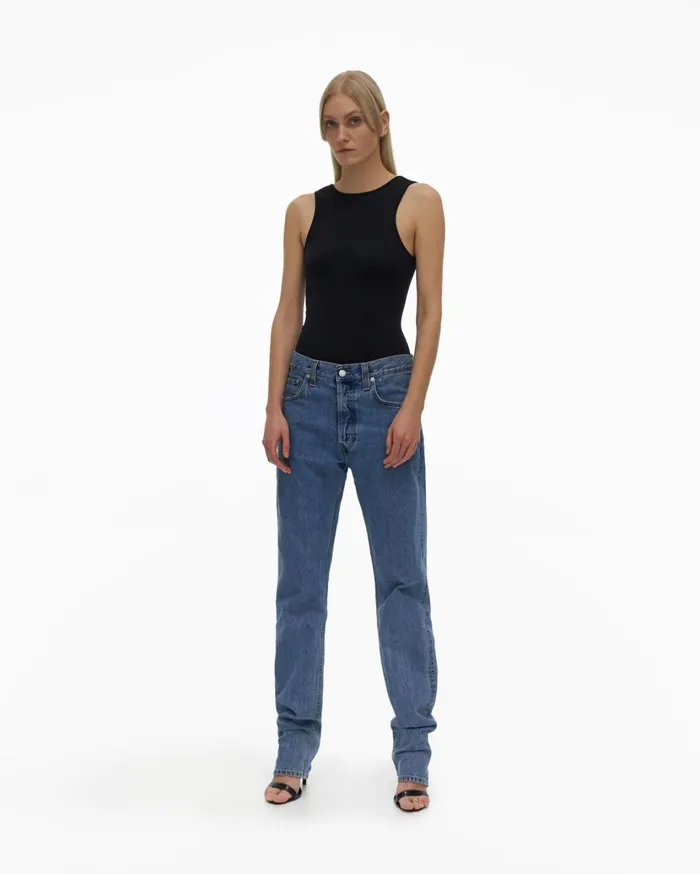 Women ScoopNeck Bodysuit Black Helmut Lang Tops
