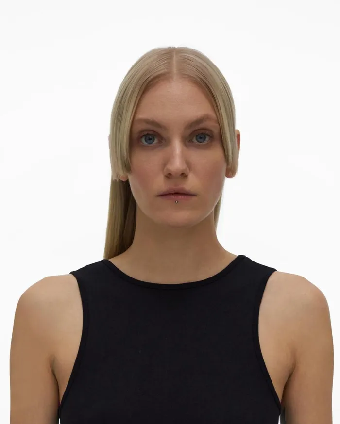 Women ScoopNeck Bodysuit Black Helmut Lang Tops
