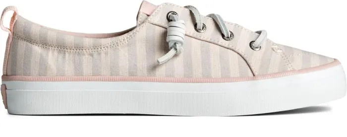 Women SeaCycled Crest Vibe Striped Textile Sneaker Grey Sperry Sneakers