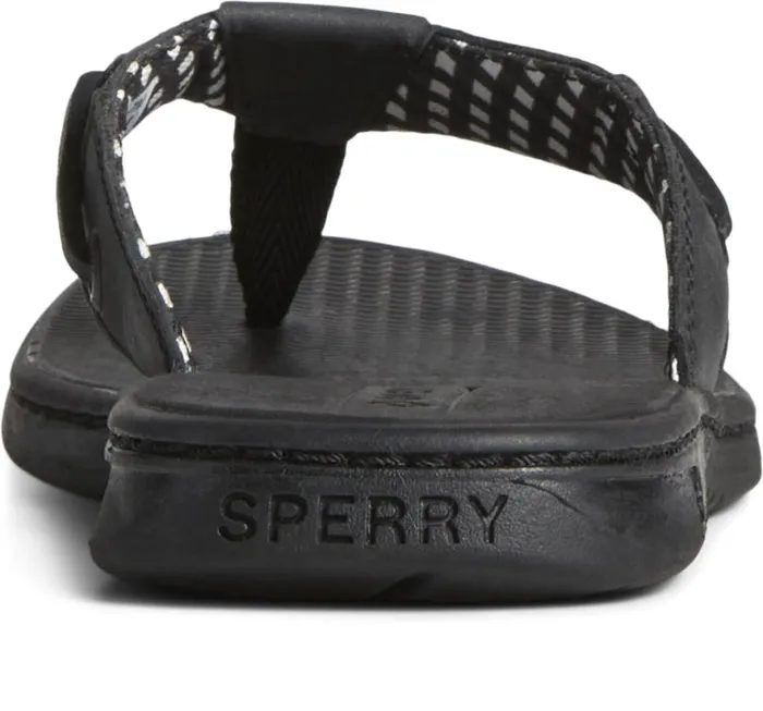 Women Seafish Leather Flip Flop Black Sperry Sandals Women Seafish Leather Flip Flop Black Sperry Sandals