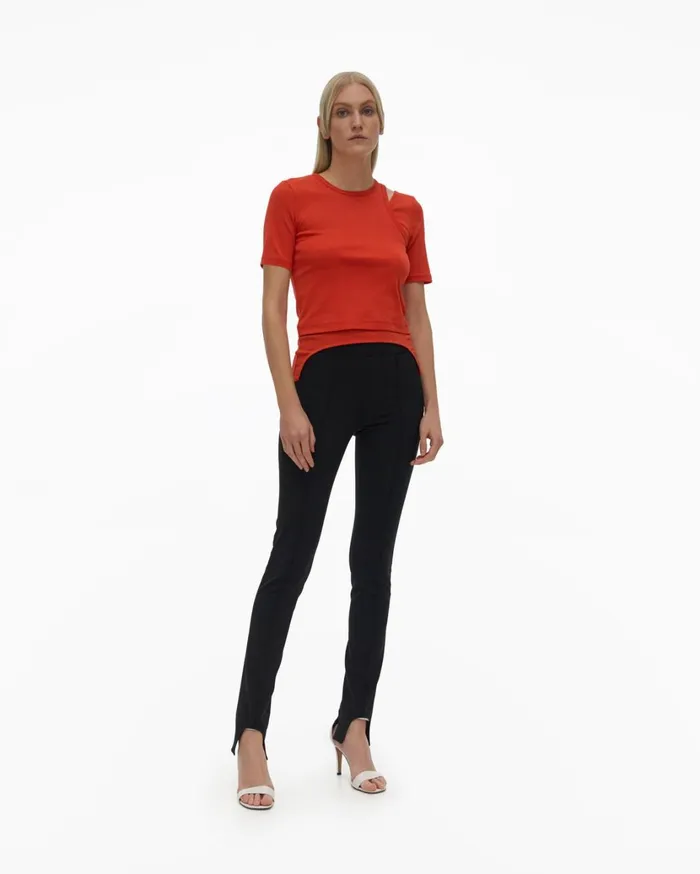 Women Seamed Legging Black Helmut Lang Pants