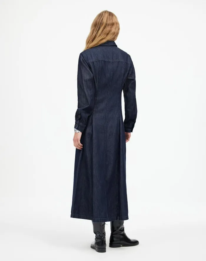 Women Seamed Midi Shirtdress In Segovia Wash Airy Denim Edition Segovia Wash Madewell Dresses