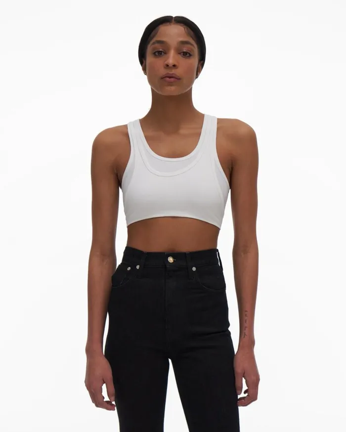 Women Seamless Bra Optic White Helmut Lang Tops