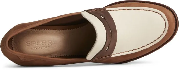 Women Seaport TwoTone Penny Heel Brownivory Sperry Flats and Loafers Women Seaport TwoTone Penny Heel Brownivory Sperry Flats and Loafers