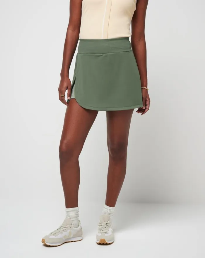 Women SECRET PLANS MOVEKNIT SKORT Agave Green TravisMathew Skorts and Skirts