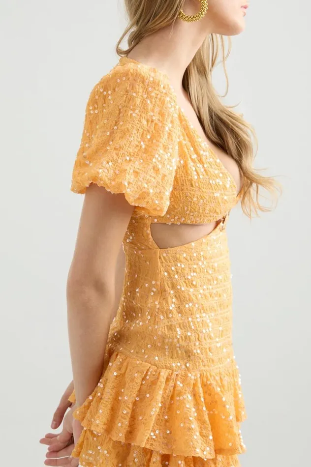 Women Sequin Dresses Runaway The Label ESTHER MINI DRESS Orange Women Sequin Dresses Runaway The Label ESTHER MINI DRESS Orange