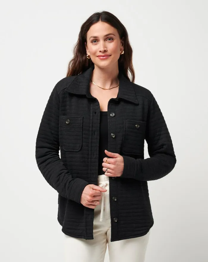 Women SERENE HORIZON SHACKET Heather Black TravisMathew Jackets