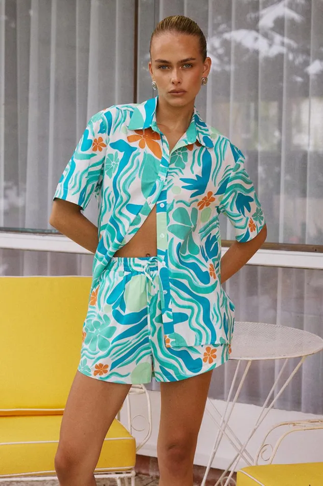 Women Shirts and Blouses Runaway The Label AVELINE SHIRT Montero Print
