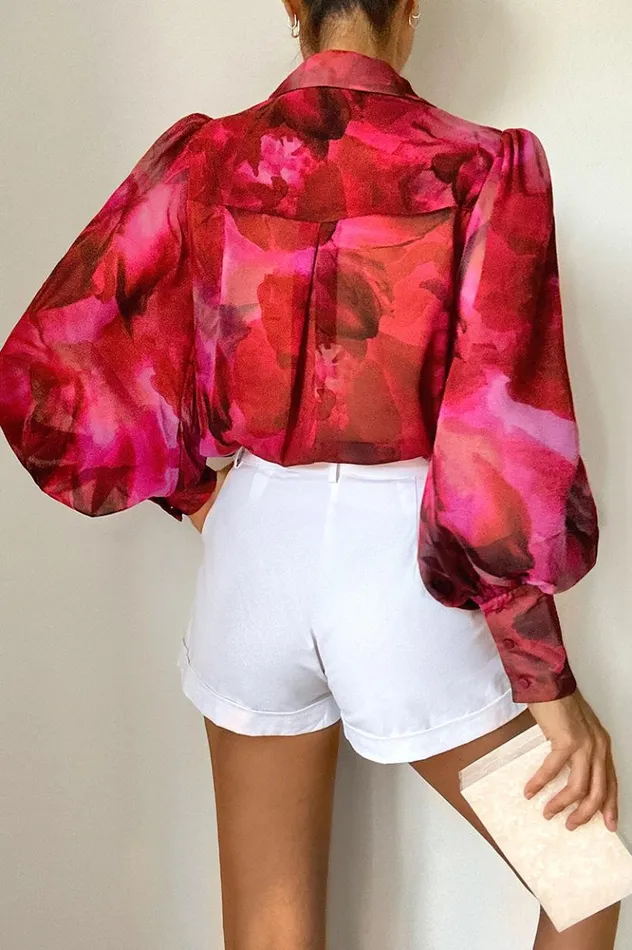 Women Shirts and Blouses Runaway The Label Calista Shirt Pink Floral Women Shirts and Blouses Runaway The Label Calista Shirt Pink Floral