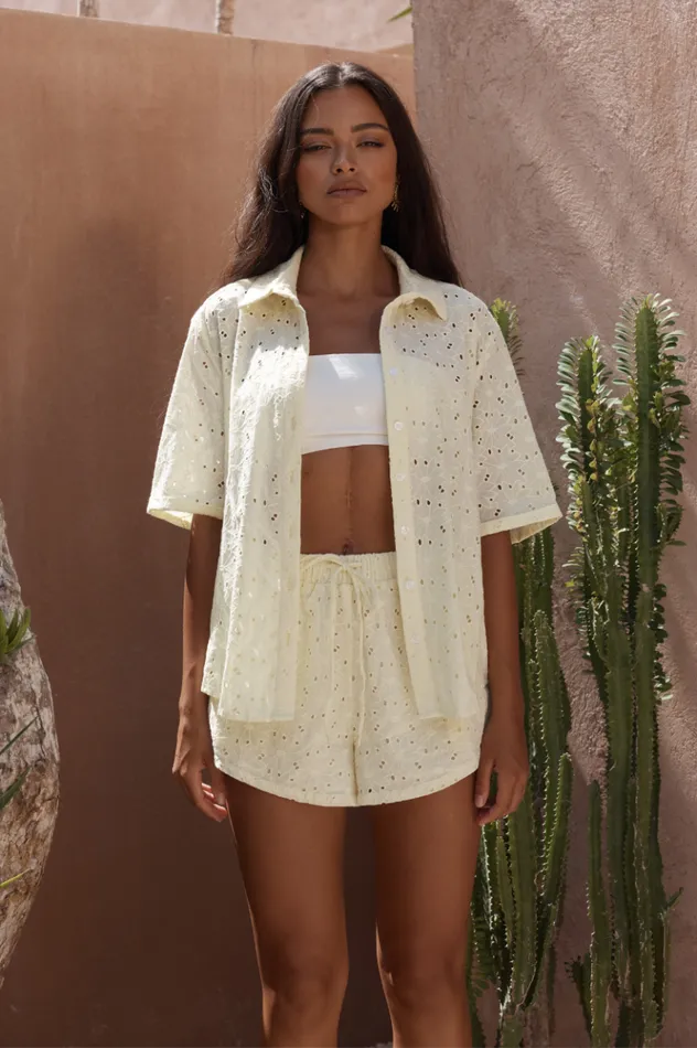 Women Shirts and Blouses Runaway The Label DAZIE SHIRT Lemon