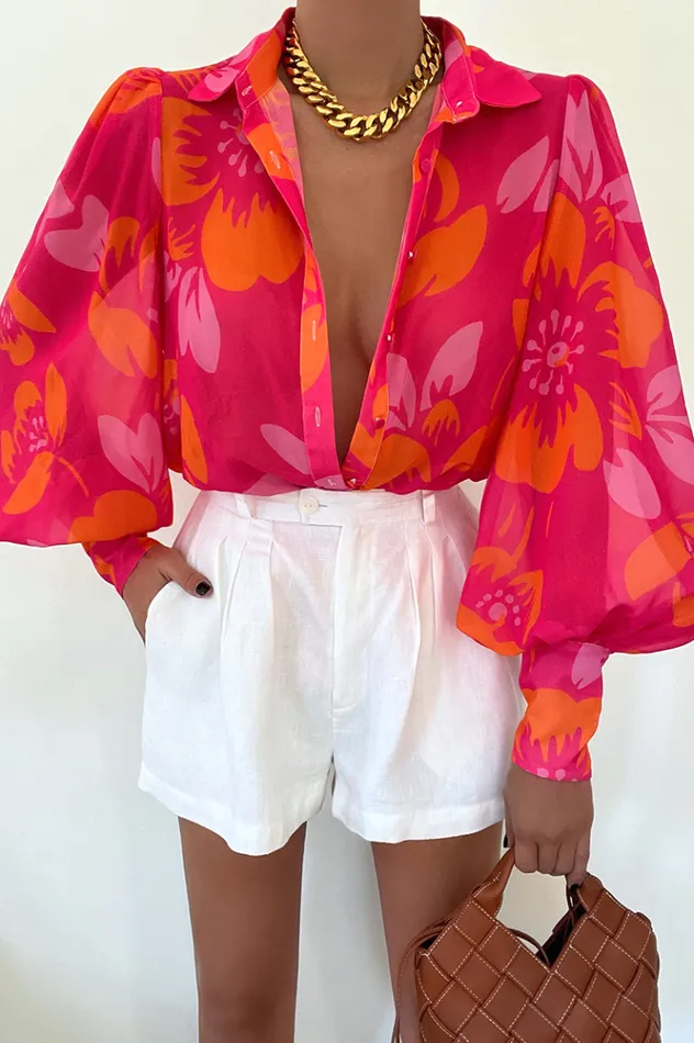 Women Shirts and Blouses Runaway The Label Fleetwood Blouse Amisha Pink