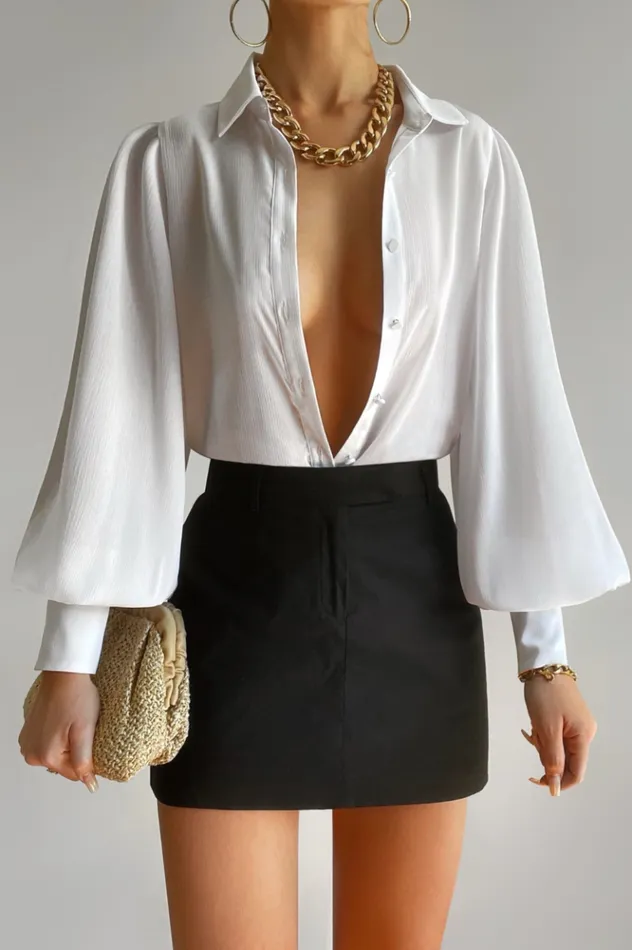 Women Shirts and Blouses Runaway The Label FLEETWOOD BLOUSE Blanco
