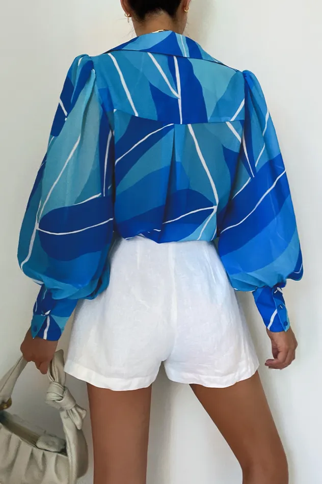 Women Shirts and Blouses Runaway The Label Fleetwood Blouse Blue Rowena Women Shirts and Blouses Runaway The Label Fleetwood Blouse Blue Rowena