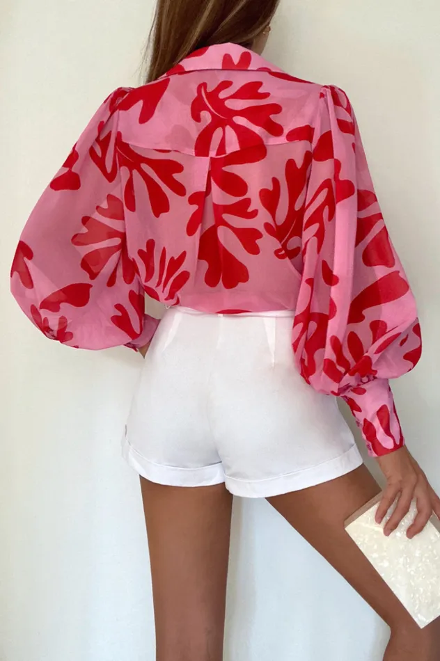 Women Shirts and Blouses Runaway The Label FLEETWOOD BLOUSE Botanica Pink