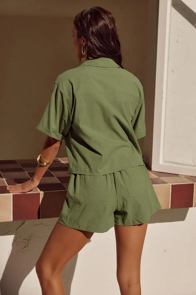 Women Shirts and Blouses Runaway The Label FLORENT SHIRT Khaki