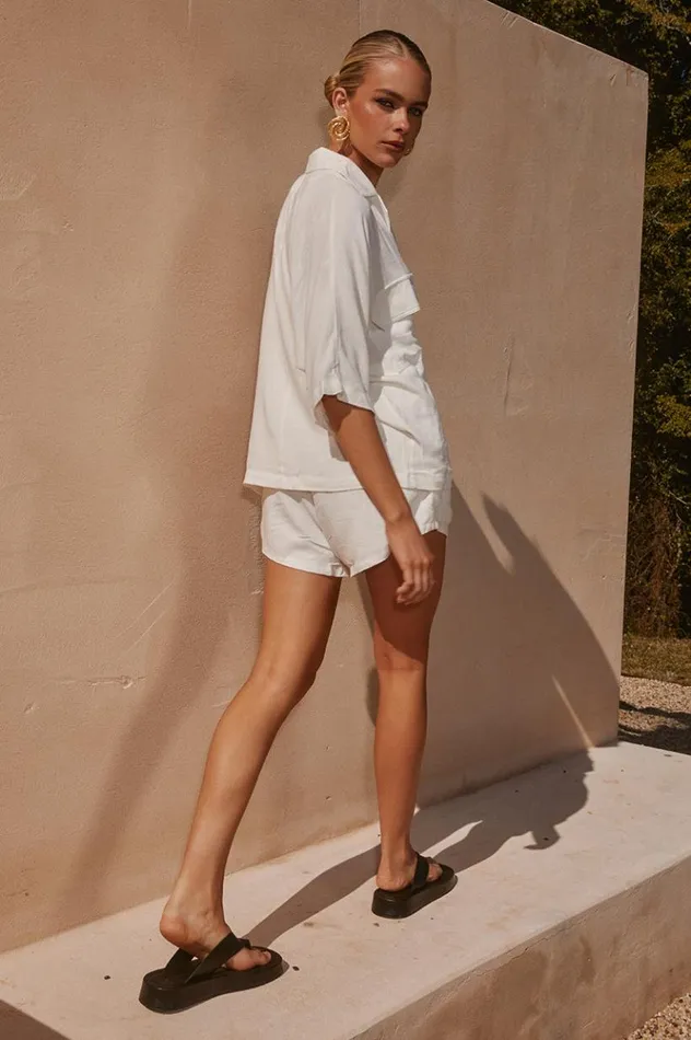 Women Shirts and Blouses Runaway The Label HAKUNA PLAIN SHIRT White