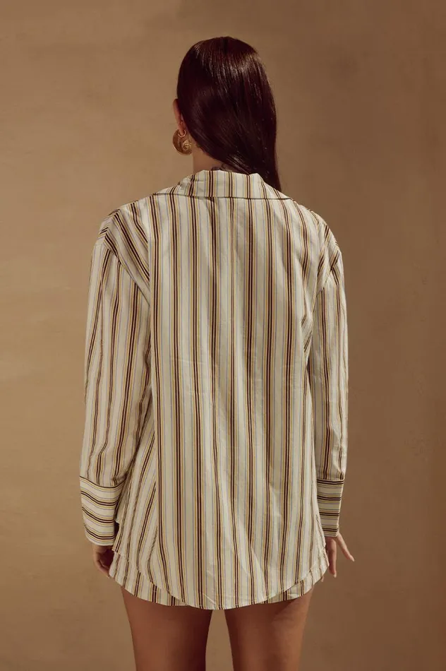 Women Shirts and Blouses Runaway The Label SUNMOR SHIRT Vory Stripe