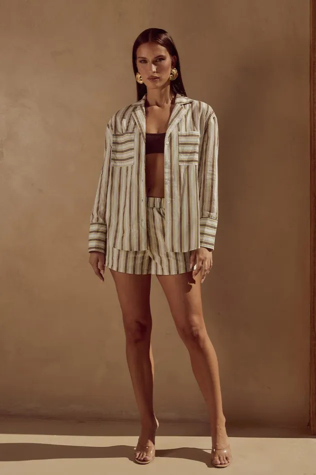Women Shirts and Blouses Runaway The Label SUNMOR SHIRT Vory Stripe