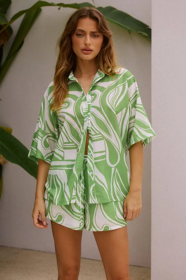 Women Shirts and Blouses Runaway The Label VENUS SHIRT Lanza Green