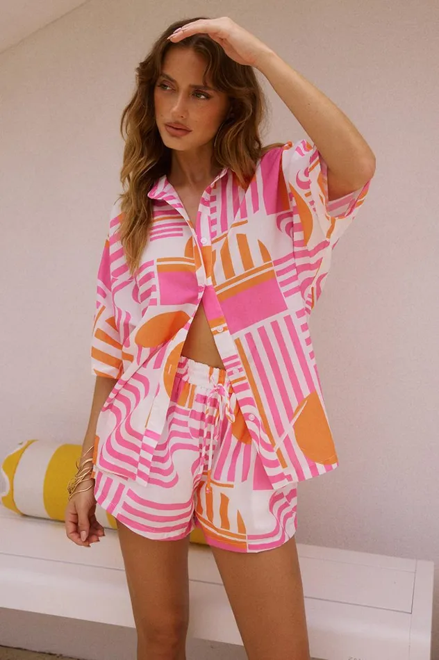 Women Shirts and Blouses Runaway The Label VENUS SHIRT Vargo Pink