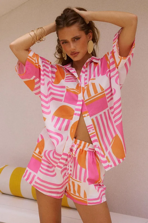 Women Shirts and Blouses Runaway The Label VENUS SHIRT Vargo Pink
