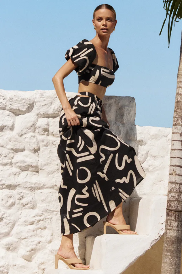 Women Shirts and Blouses Runaway The Label York Cotton Top Blacksand Women Shirts and Blouses Runaway The Label York Cotton Top Blacksand