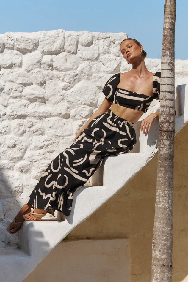Women Shirts and Blouses Runaway The Label York Cotton Top Blacksand Women Shirts and Blouses Runaway The Label York Cotton Top Blacksand